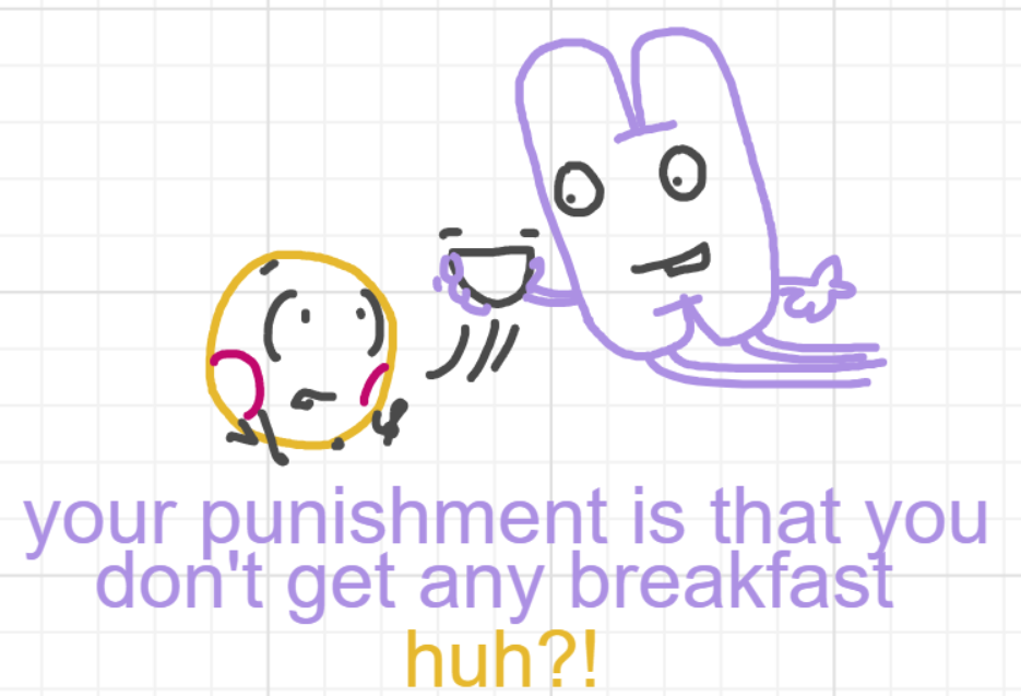 A panel from What's The Point, episode five of the Board Boards object show by Furretwalk/WalkingFurret.